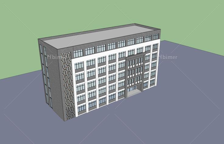 现代多层办公楼(48568)su模型下载