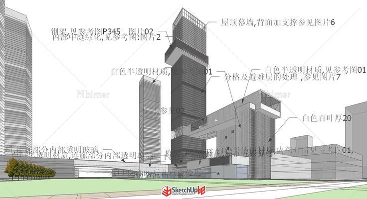 一个素雅的su高层模型