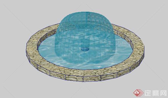 某喷泉设计方案su模型5