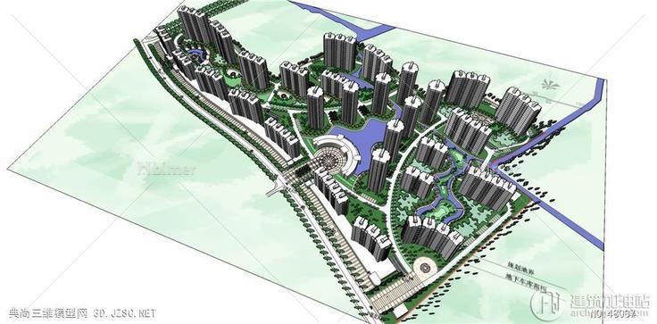 5560住宅规划 su模型 3d