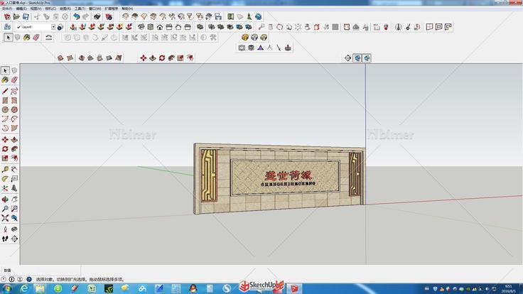 精致ART DECO景墙灯柱小品