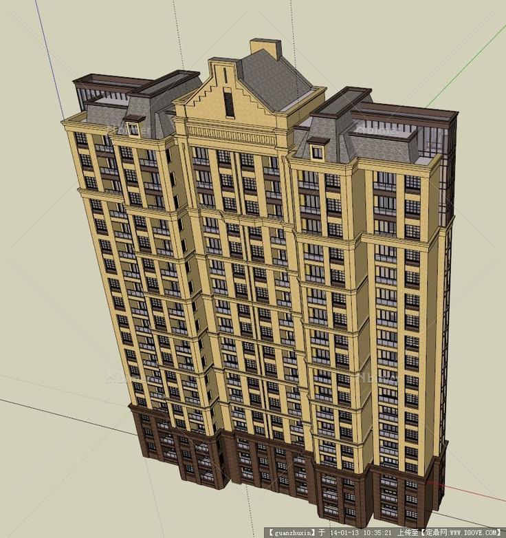 新古典高层住宅精品SU模型