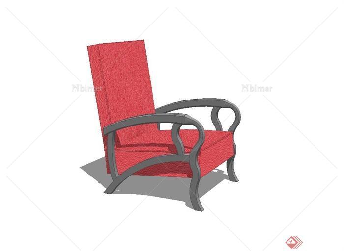 某现代家具靠椅设计su模型