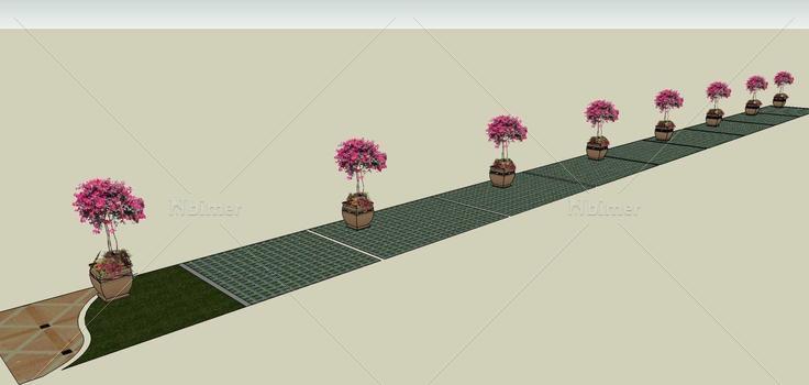 城市家俱-花坛(70298)su模型下载