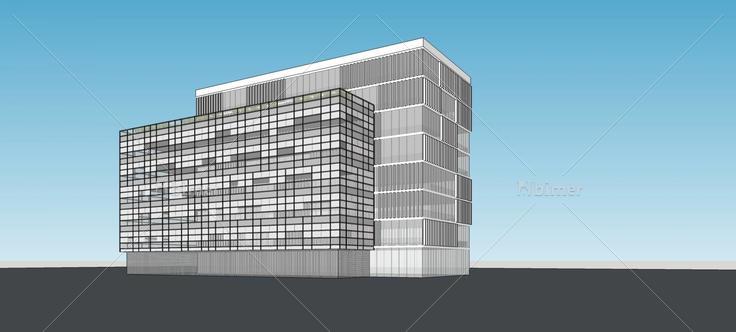 现代多层办公楼(75732)su模型下载