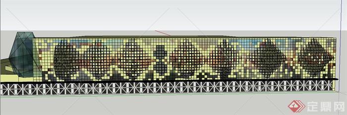 某建筑外墙装修设计SU模型