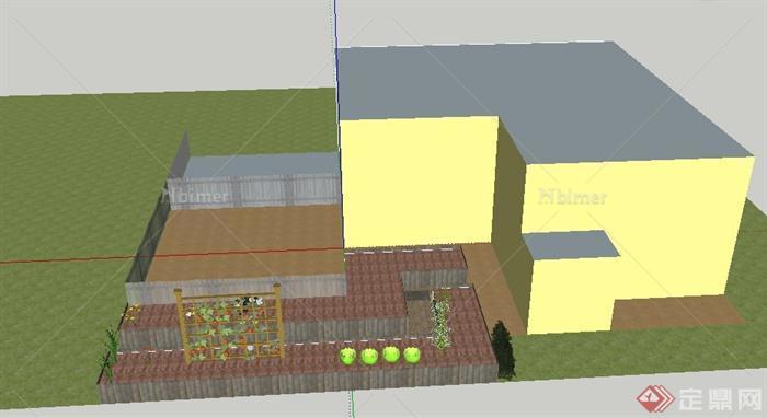某住宅周边菜园设计SU模型