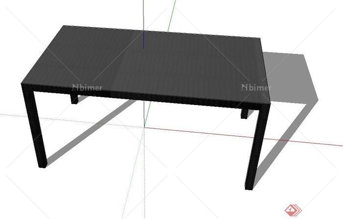 一张桌子设计SU模型