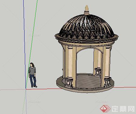 园林景观之欧式景观亭设计su模型5