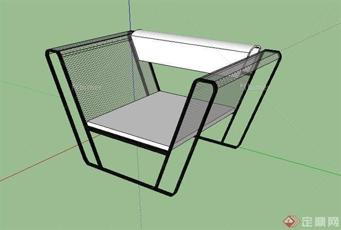 某室内特色坐凳设计SU模型素材