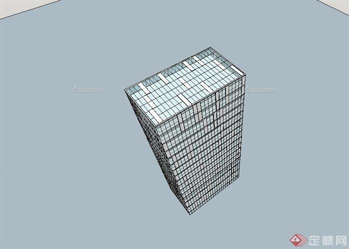 现代风格简单的办公写字楼设计su模型[原创]