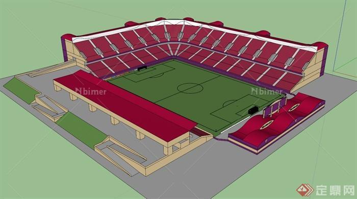 奥兰多足球场建筑设计SU模型