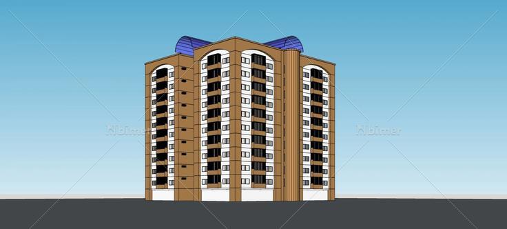 现代小高层住宅楼(80768)su模型下载