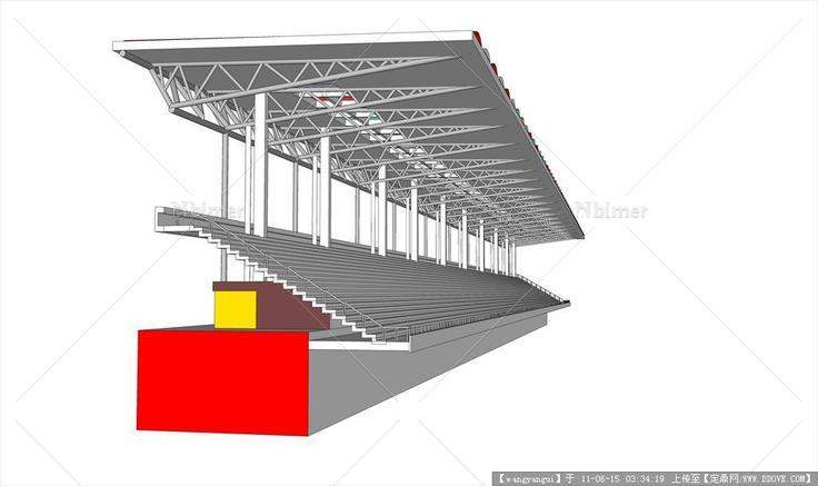 体育场看台SU模型-现实方案