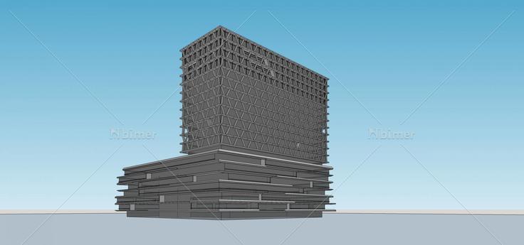 现代高层商业办公楼(71236)su模型下载