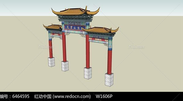 铜制古建风格牌坊