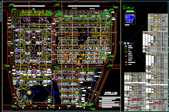 某大型居住区C地块总图及单体全套施工图及su模型