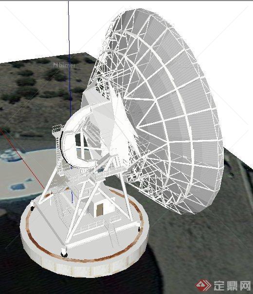 现代卫星塔、天文台SU模型