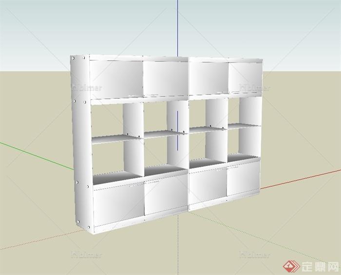 现代风格室内空间柜子设计su模型[原创]