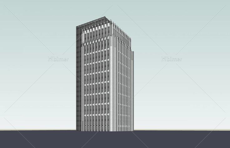 新古典风格高层办公楼(40898)su模型下载