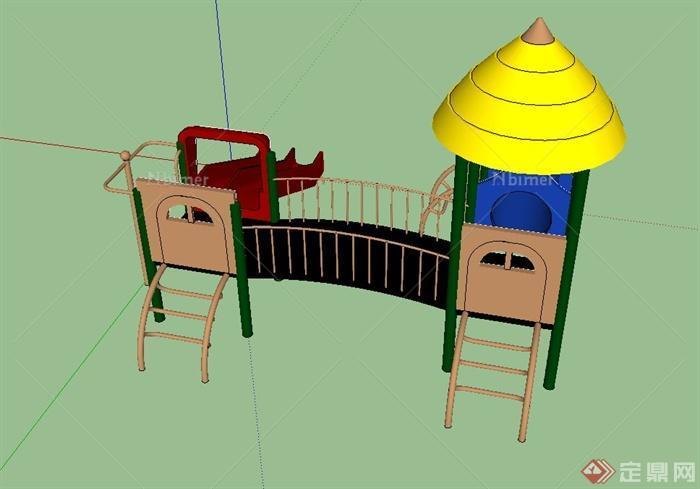 现代精致儿童游乐设施设计su模型