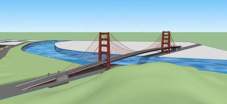 大桥景观(52748)su模型下载