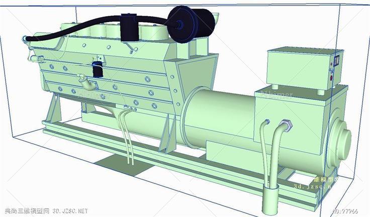 燃气发电机设备SU模型