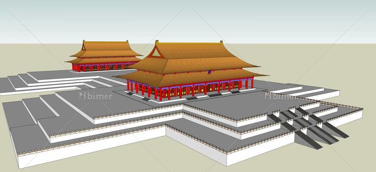 中式太和殿(58784)su模型下载