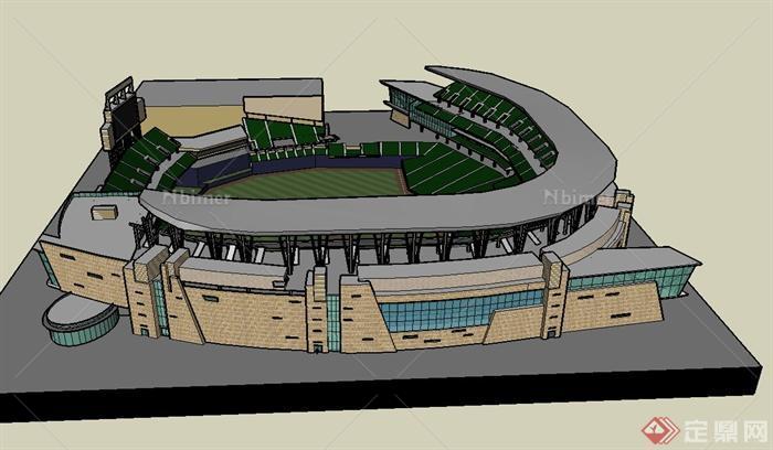 现代某运动场馆建筑设计SU模型