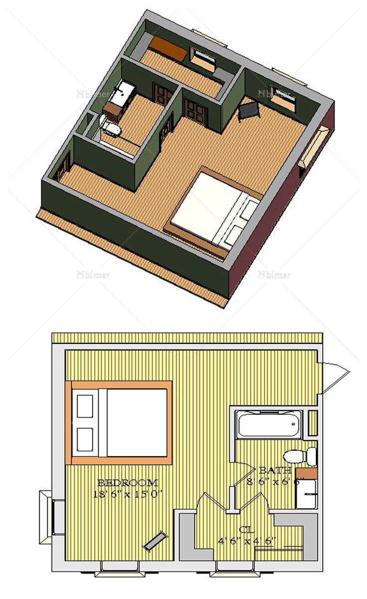 家庭卧室-BIM案例模型