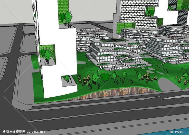 方案草模2企业厂房 su模型 3d 