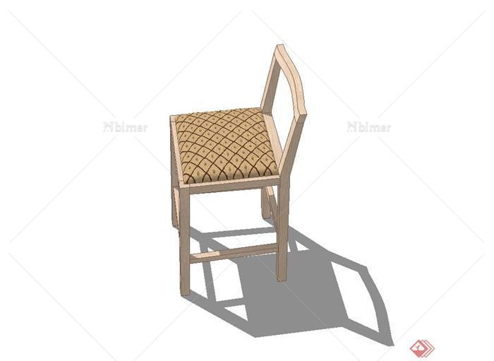 某现代风格坐凳靠椅设计su模型