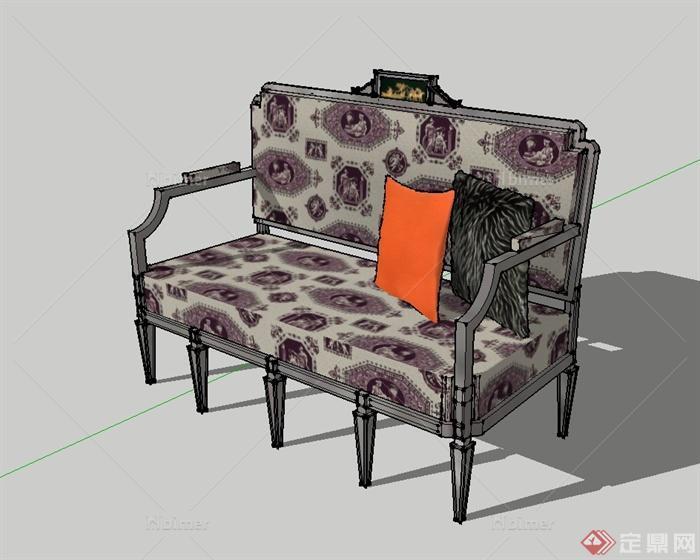 欧式沙发椅详细设计su模型[原创]