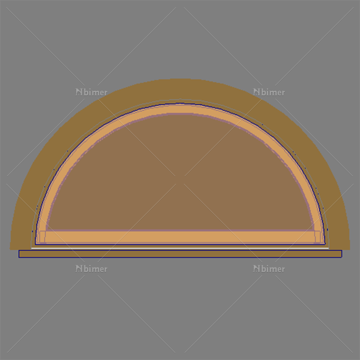 木质半圆形固定窗