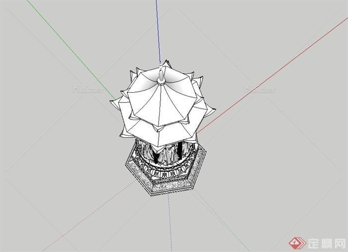 古寺庙佛塔设计su模型[原创]