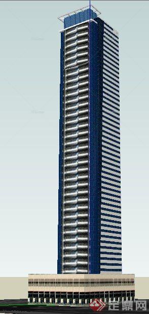某独栋高层大厦建筑设计su模型