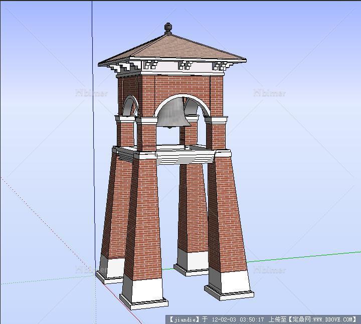 钟楼SU模型