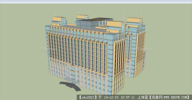 某地高级医院建筑设计su精致模型