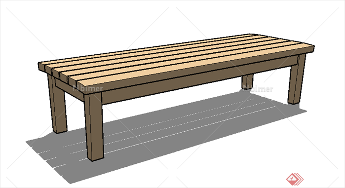 某现代风格园林坐凳设计SU模型6