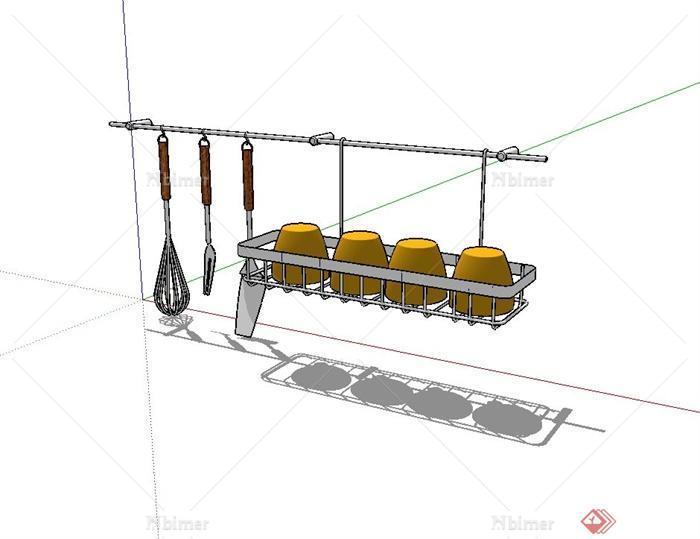 某现代风格厨房用具设计su模型