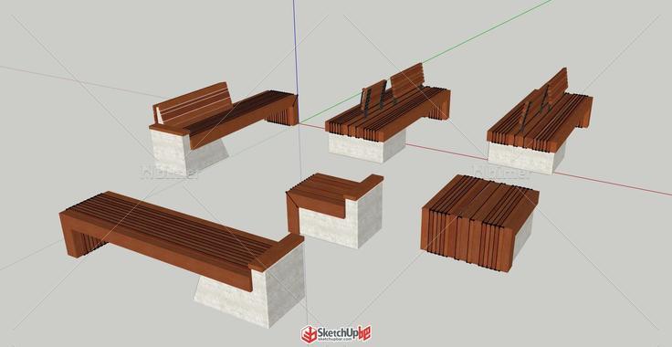 一些景观座椅模型