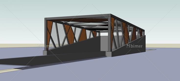 地下车库出入口(74998)su模型下载