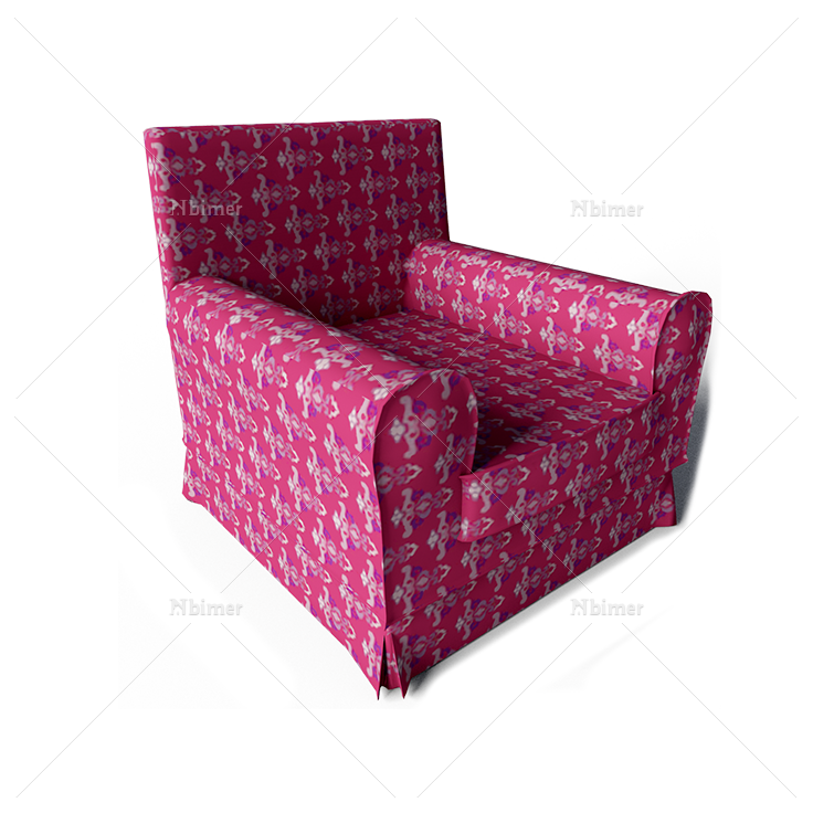 绯红布制沙发