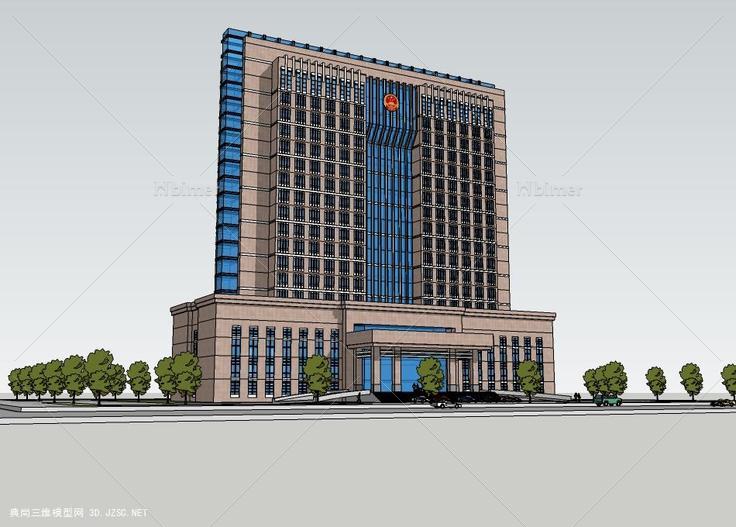 行政办公楼设计去年单位做的投标方案su模型