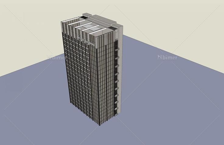 现代高层办公楼(40682)su模型下载