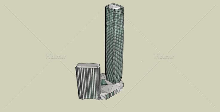 现代超高层综合办公大厦(31261)su模型下载
