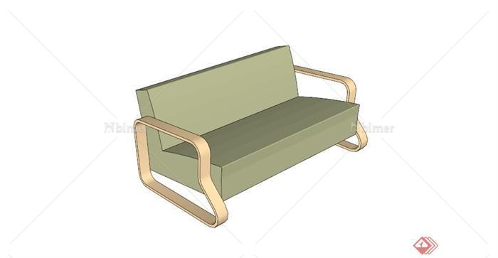 绿色简约沙发SU模型
