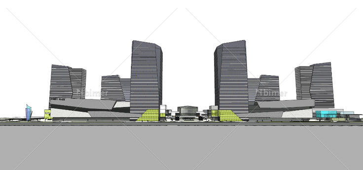 SketchUp办公建筑模型84