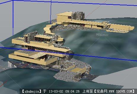 流水别墅欣赏su模型