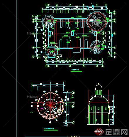 某欧式大型古堡建筑设计CAD详图